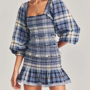 LoveShackFancy Stanley plaid mini dress size medium